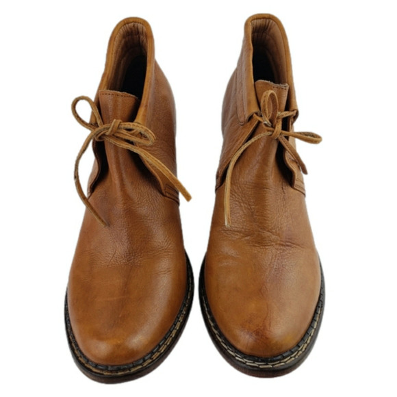 Antik Batik Leather Ankle Boots Sz 40 Fennec Caramel Western Coasta Cowgirl - Picture 5 of 15